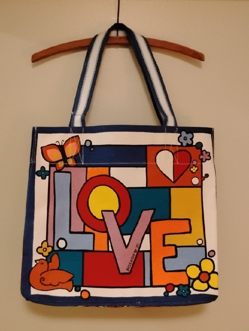 Brighton Power Of Love Canvas Tote Bag NWT